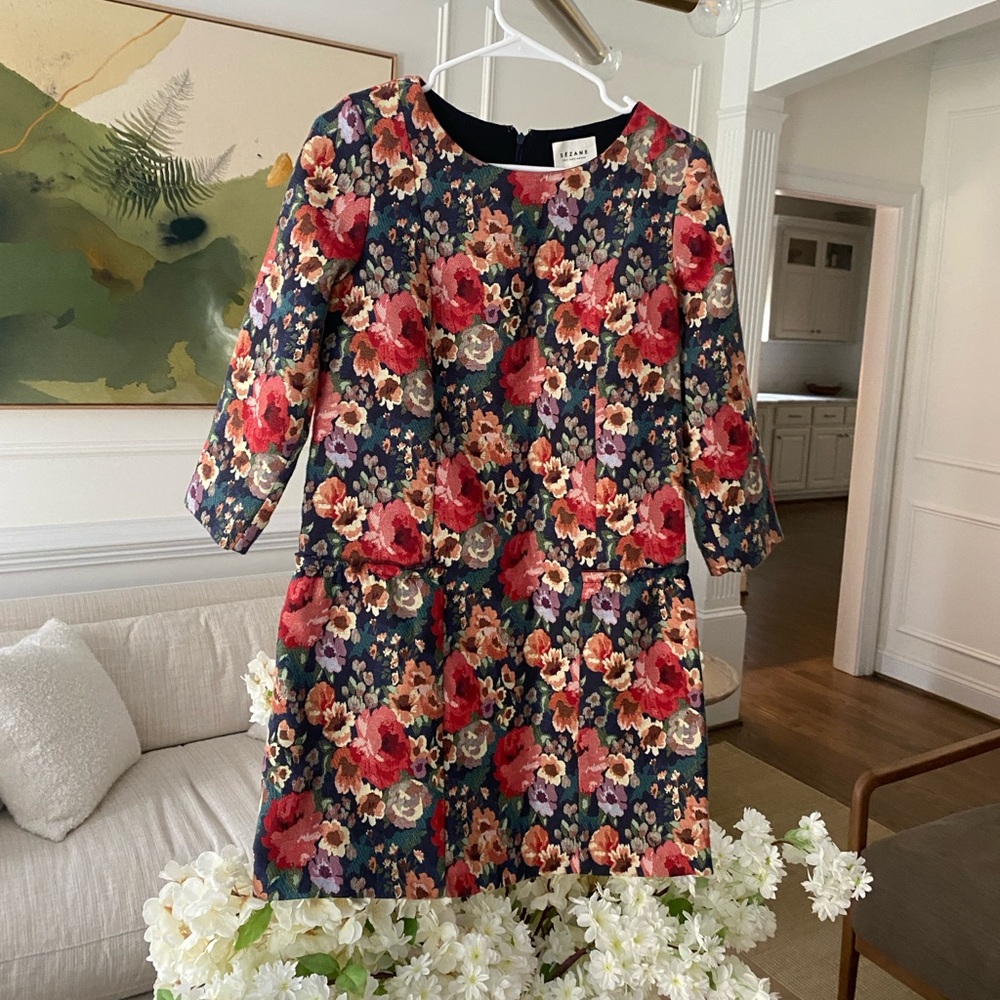 Sezane Floral Shift Dress